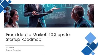 From Idea To Market 10 Steps For Startup Roadmap PPT Information AT From Idea To Market 10 Steps For Startup Roadmap PPT Information AT