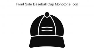 Front Side Baseball Cap Monotone Icon In Powerpoint Pptx Png And Editable Eps Format