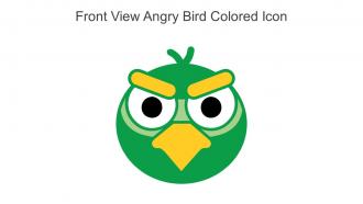 Front View Angry Bird Colored Icon In Powerpoint Pptx Png And Editable Eps Format