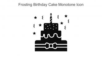Frosting Birthday Cake Monotone Icon In Powerpoint Pptx Png And Editable Eps Format