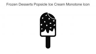 Frozen Desserts Popsicle Ice Cream Monotone Icon In Powerpoint Pptx Png And Editable Eps Format