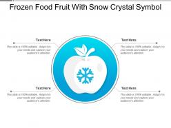 Frozen food fruit with snow crystal symbol