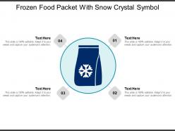 Frozen food packet with snow crystal symbol