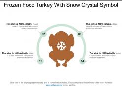Frozen food turkey with snow crystal symbol