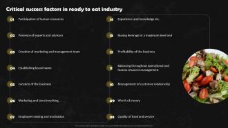 Frozen Foods Detailed Industry Report Part 1 Critical Success Factors In Ready To Eat Industry