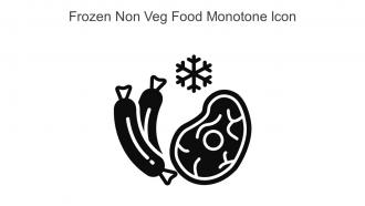 Frozen Non Veg Food Monotone Icon In Powerpoint Pptx Png And Editable Eps Format