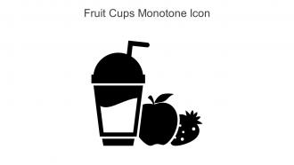 Fruit Cups Monotone Icon In Powerpoint Pptx Png And Editable Eps Format