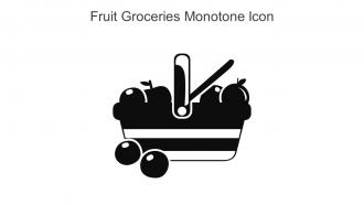 Fruit Groceries Monotone Icon In Powerpoint Pptx Png And Editable Eps Format