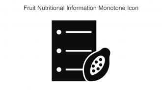 Fruit Nutritional Information Monotone Icon In Powerpoint Pptx Png And Editable Eps Format