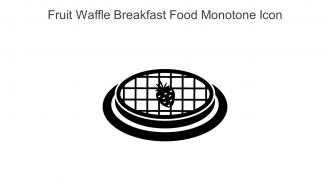 Fruit Waffle Breakfast Food Monotone Icon In Powerpoint Pptx Png And Editable Eps Format