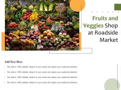 Fruits and veggies shop at roadside market