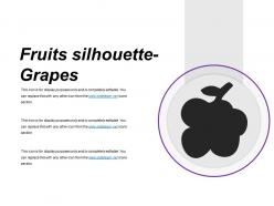 Fruits silhouette grapes presentation portfolio