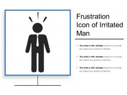 Frustration icon of irritated man