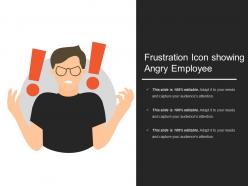 Frustration icon showing angry employee