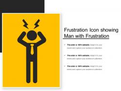 Frustration icon showing man with frustation