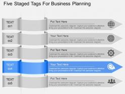 Fs five staged tags for business planning powerpoint template
