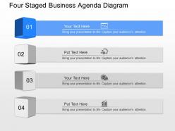 Fs four staged business agenda diagram powerpoint template