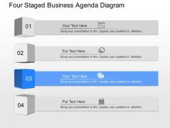 Fs four staged business agenda diagram powerpoint template