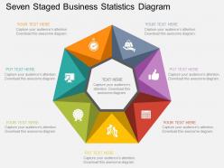 Fs seven staged business statistics diagram flat powerpoint design
