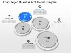 ft Four Staged Business Architecture Diagram Powerpoint Template