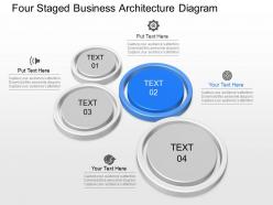 Ft four staged business architecture diagram powerpoint template