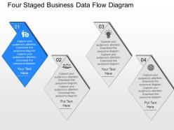 Fu four staged business data flow diagram powerpoint template