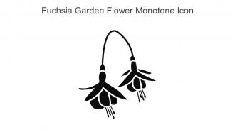 Fuchsia Garden Flower Monotone Icon In Powerpoint Pptx Png And Editable Eps Format