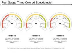 Fuel gauge three colored speedometer