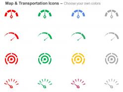 Fuel meter speedometer location pointer ppt icons graphics