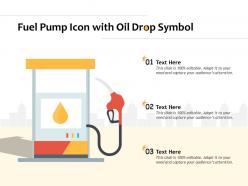 Fuel pump icon with oil drop symbol