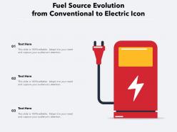 Fuel source evolution from conventional to electric icon