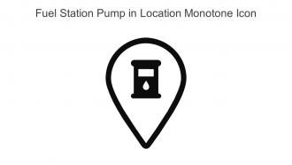 Fuel Station Pump In Location Monotone Icon In Powerpoint Pptx Png And Editable Eps Format