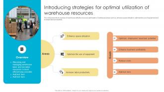Fulfillment Center Optimization Introducing Strategies For Optimal Utilization Of Warehouse Resources