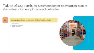Fulfillment Center Optimization Plan To Streamline Shipment Pickup And Deliveries Complete Deck Engaging Compatible