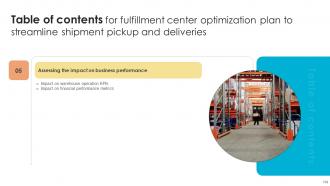 Fulfillment Center Optimization Plan To Streamline Shipment Pickup And Deliveries Complete Deck Slides Researched