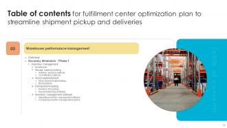 Fulfillment Center Optimization Plan To Streamline Shipment Pickup And Deliveries Complete Deck Images Downloadable