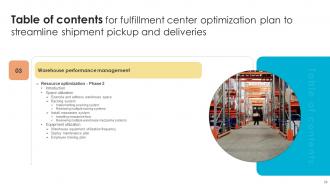 Fulfillment Center Optimization Plan To Streamline Shipment Pickup And Deliveries Complete Deck Adaptable Downloadable