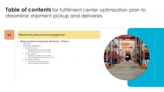Fulfillment Center Optimization Plan To Streamline Shipment Pickup And Deliveries Complete Deck Aesthatic Customizable