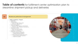 Fulfillment Center Optimization Plan To Streamline Shipment Pickup And Deliveries Complete Deck Researched Compatible