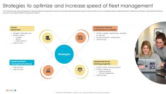 Fulfillment Center Optimization Strategies To Optimize And Increase Speed Of Fleet Management