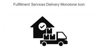 Fulfillment Services Delivery Monotone Icon In Powerpoint Pptx Png And Editable Eps Format