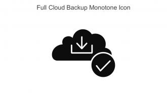 Full Cloud Backup Monotone Icon In Powerpoint Pptx Png And Editable Eps Format