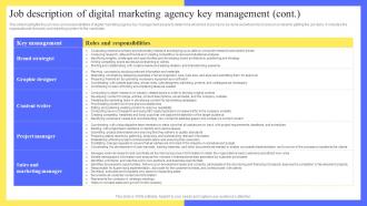 Full Digital Marketing Agency Job Description Of Digital Marketing Agency Key Management BP SS Captivating Graphical