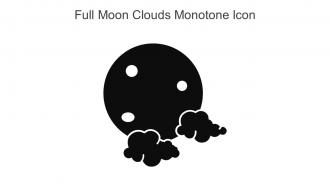 Full Moon Clouds Monotone Icon In Powerpoint Pptx Png And Editable Eps Format