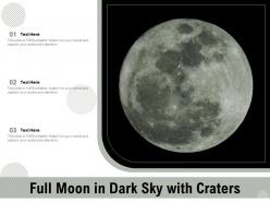 Full moon in dark sky with craters