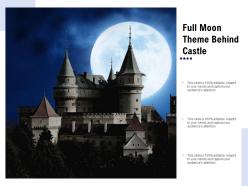 Full moon theme behind castle
