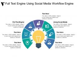 Full text engine using social media workflow engine