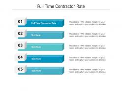 Full time contractor rate ppt powerpoint presentation model infographic template cpb