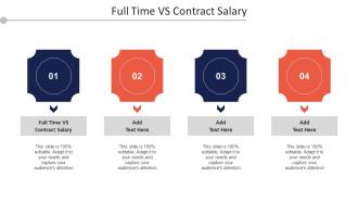 Full Time VS Contract Salary Ppt Powerpoint Presentation Ideas Example Cpb