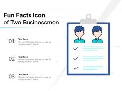 Fun facts icon of two businessmen